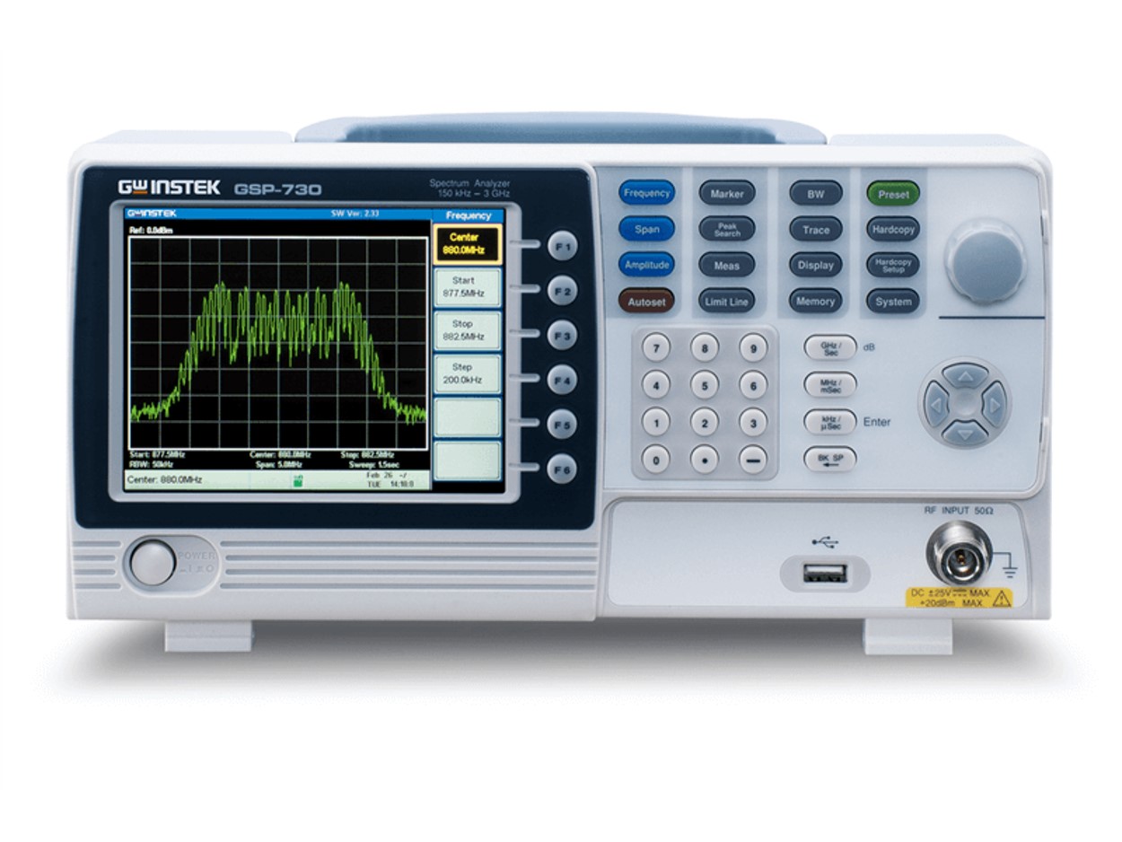 GSP-730 9kHz~3GHz 스펙트럼 분석기 & RF/통신 트레이닝 시스템, GWINSTEK