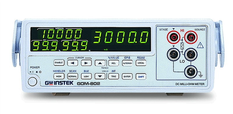 중고 GOM-802 GWINSTEK 밀리옴미터, 저저항계