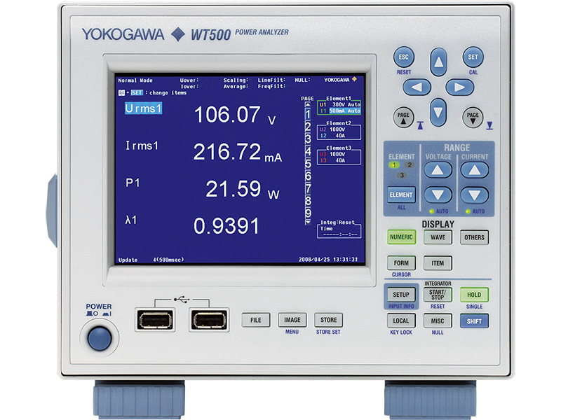 전력분석기,WT500,High Performance Power Analyzer,YOKOGAWA