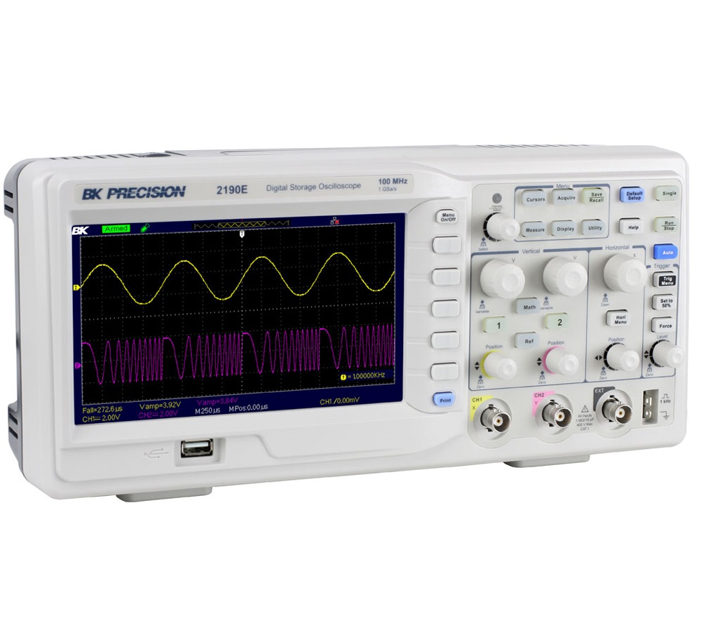 2190E,100MHz,1Gsa/s,2-Ch 디지털 오실로스코프, BK PRECISION